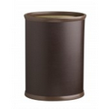 14" Oval Metal Fire Retardant w/ 13 Qt. Wastebasket (Contempo Brown)